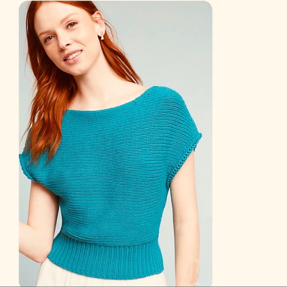 Moth teal colored knit top - Picture 4 of 8